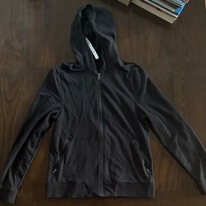 Lululemon Black Zip-Up Hoodie jacket Men’s Medium ca 35801 rn 106259 cotton